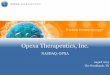 Opexa Therapeutics August 2015 OPXA Corporate Presentation