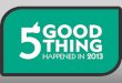 5 good thing happened in 2013