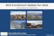ACA Enrollment Update for Utah