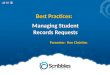 Webinar:  Best Practices for Managing Student Records Requests