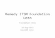 Foundation data for ITSM Change Management
