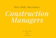3 Skills That Matter For Construction Managers