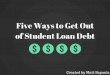Five Ways to Get Out of Student Loan Debt