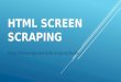 HTML Website Screen Scraping