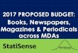 Books, newspapers, magazines, periodicals in 2017 proposed budget