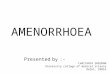 Amenorrhoea for undergraduates