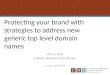 Protecting your brand with strategies to address new generic top level domain names