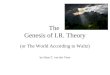 The genesis of i.r. theory.pp.ppt 15.5.2013