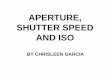 Aperture, Shutter Speed and ISO