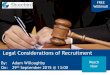 Legal Considerations of Recruitment