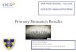 Primary Research Results - Sean Wayne
