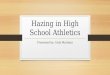 Hazing in High School Athletics