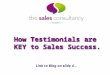 How Testimonials Are KEY To Sales Success