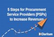 5 Steps for Procurement Service Providers (PSPs) to Increase Revenues