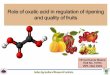 Role of oxalic acid in regulation of  ripening & quality pdf
