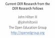 Current OER Research from the OER Research Fellows