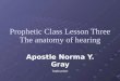 Prophetic mentoring class session 5 the human ear