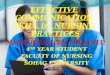 Effective communication skill in nursing practices