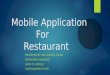 Mobile app for restaurant