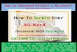 1-800-220-1032 How to Password Protect a Microsoft Word Document 2003, 2011, 2010, 2013