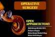 Open Appendicectomy operative surgery