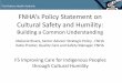 Policy Statement on Cultural Safety and Humility