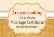 Apply Marriage Certificate online in KHANDESHWAR  , Mumbai. KHANDESHWAR , Online Booking Office for Marriage Certificate