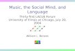Music, the Social Mind, and Language