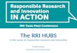 The RRI HUBS: In the name of responsible research and Innovation. By Rosalia Vargas