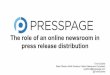 The role of an online newsroom in press release distribution