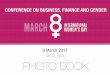 Photo booklet - Conference on Business, Finance and Gender - 8 March 2017