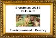 Erasmus  environment - environmental poetry