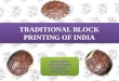Traditional block printing of india