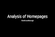 Analysis of homepages