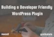 Building a Developer Friendly WordPress Plugin