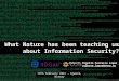 What Nature has been teaching us about Information Security?