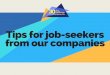 30 Day Challenge - Day 13- Tips for job-seekers from our companies