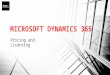 Microsoft Dynamics 365: Pricing and Licensing