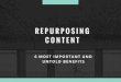 6 Most Important Benefits of Repurposing Old Content