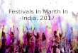 Festivals in March in India, Festival in March 2017 I Travelsite India