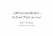Daniel Ridder Best Practices SAP Gateway Builder