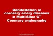 Role of MDCT tin coronary artery part 3 (manifestation of coronary artery diseases in MSCTA) Dr Ahmed Esawy