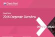 Check Point Corporate Overview 2016