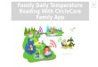Family daily temperature reading with circle care family app