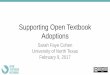 Supporting Open Textbook Adoptions: University of North Texas