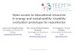 Open access to educational resources in energy and sustainability