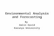 Environmental analysis and forecasting