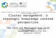 TCI 2015 Cluster management: a strategic knowledge centred perspective. The case of Metropolitan Food Clusters