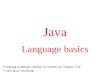 Java language basics