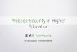 Accounting for Website Security in Higher Education